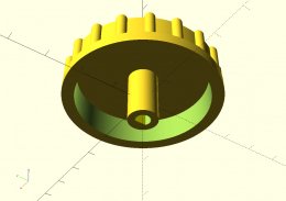 Spannzangen-Drehknopf, 10 mm Durchmesser für 4-mm-Achse